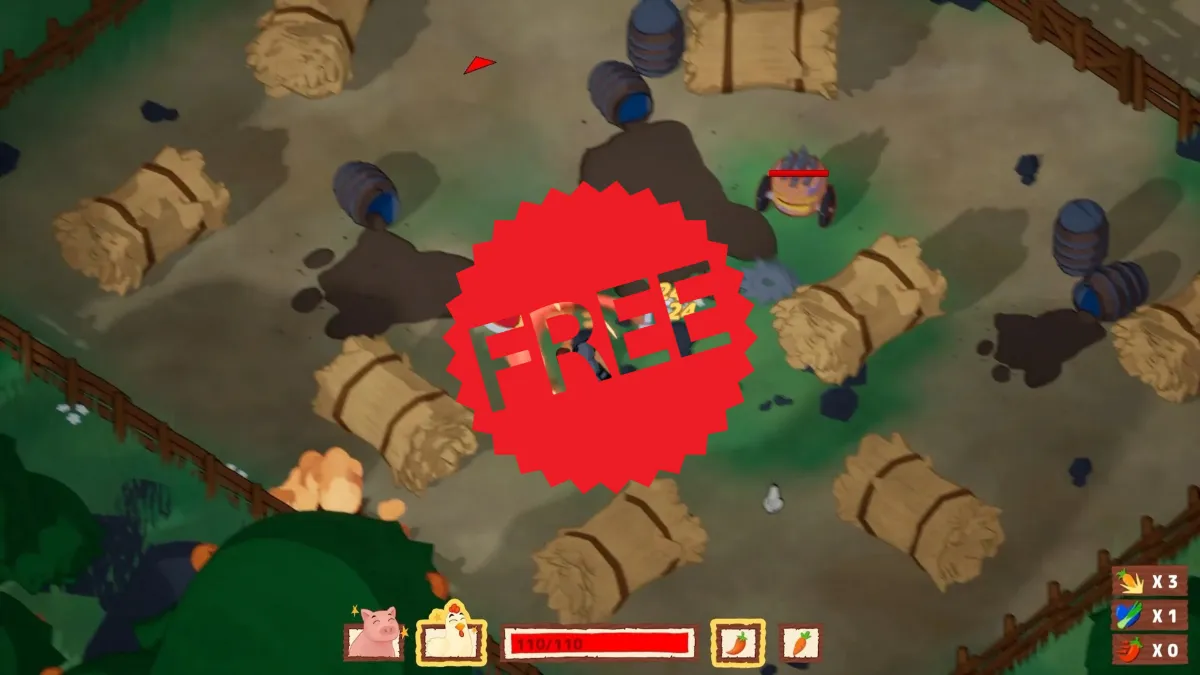Vegetables of Mass Destruction is free on Steam